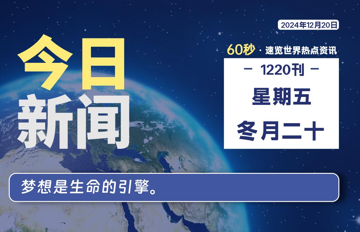 12月20日，星期五, 每天60秒读懂全世界！-墨嘉咨询